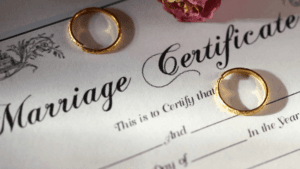 Copy of the Marriage Certificate