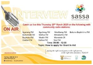 SASSA Radio Interview: How to Apply for Grant-In-Aid 