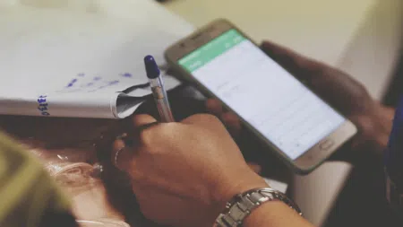 Applicant checking RDP housing status online in South Africa